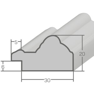 Фоторамка MendeFrames H015 с золотой кромкой, 20x40 см, музеевое стекло