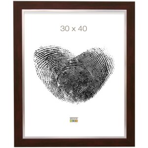 Пластиковая рамка S41N красное дерево-серебро 15x20 см