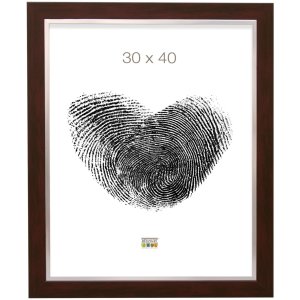 Kunststoffrahmen S41N mahagoni-silber 30x40 cm