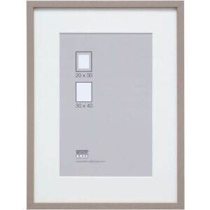 Deknudt Holzrahmen S223K mit Passepartout hohes Profil Schwarz Taupe Weiß