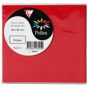 Карточки Clairefontaine Pollen 85x80 мм, 5 шт., разные цвета