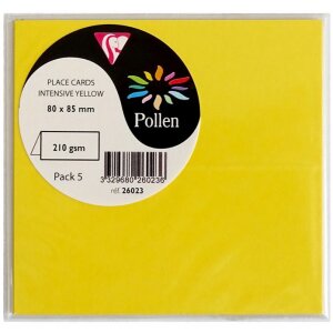 Карточки Clairefontaine Pollen 85x80 мм, 5 шт., разные цвета