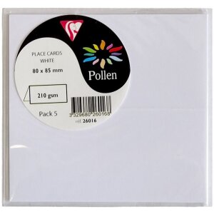 Карточки Clairefontaine Pollen 85x80 мм, 5 шт., разные цвета