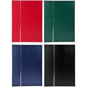 Exacompta Briefmarkenalbum 48 schwarze Seiten 22,5x30,5 cm Kunstledereinband