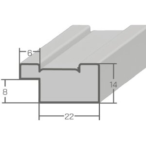 Фоторамка MendeFrames H460 винтажная серебристая 20x30 см с прозрачным стеклом