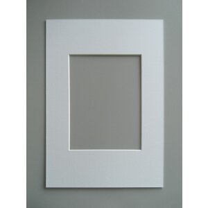 Schrägschnitt Passepartout 30x40 cm Schneeweiß 1,4 mm für Bild 20x30 cm