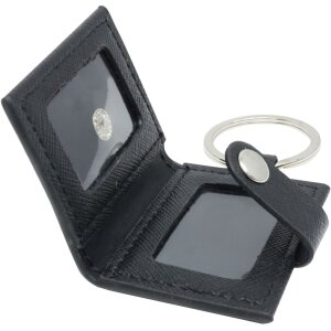 Deknudt S59NS3 Foto Schlüsselring schwarz Kunstleder...