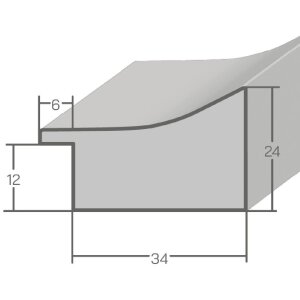 Фоторамка MendeFrames H620 антик орех 20x40 см с прозрачным стеклом
