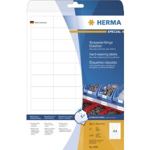 HERMA Etiketten A4 weiß 48,3x25,4 mm extrem stark...