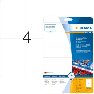 HERMA 4697 Etiketten A4 weiß 105x148 mm Folie matt...