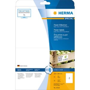 HERMA 10910 Etiketten A4 weiß 210x148 mm extrem...