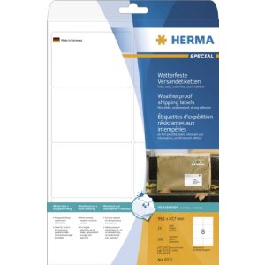 HERMA Adressetiketten A4 weiß 99,1x67,7 mm stark...