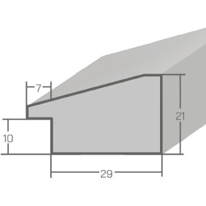 Деревянная рамка H640 серая 40x60 см с обычным стеклом