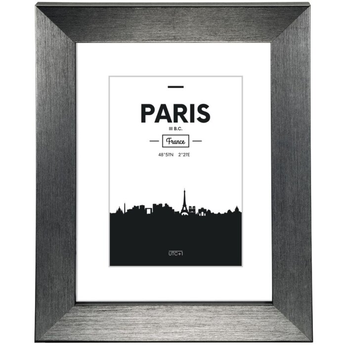 Пластиковая рамка Paris, контрастный серый, 13 x 18 см