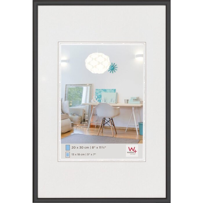 Walther Kunststoffrahmen New Lifestyle 50x60 cm schwarz Blockprofil Klar