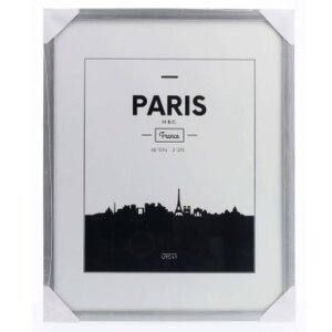 Пластиковая рамка Париж, серебро, 40 x 50 см