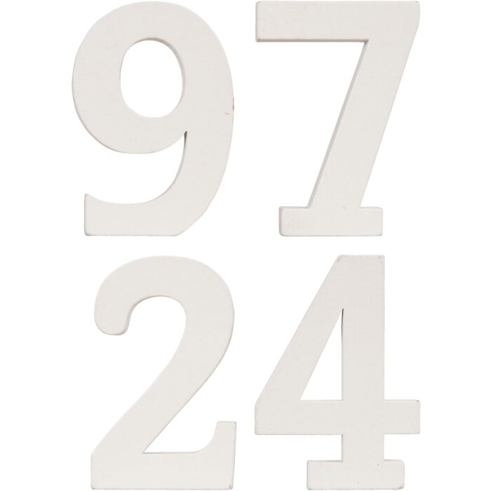 Цифры от 0 до 9 из натурального МДФ 8x5 см