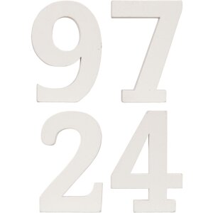 Clayre & Eef Ziffern 0 bis 9 MDF Deko Zahlen 8x5 cm...