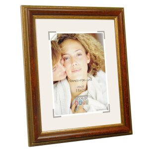 Kunststoffrahmen S49HX Deknudt, Holzoptik, zweifarbig, Leistenbreite 2,8 cm