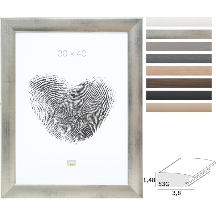 Классическая фоторамка Deknudt S53G из дерева с широкой планкой 10x15–70x100 см