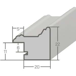 Фоторамка H470 белая 24x30 см с музеемским стеклом