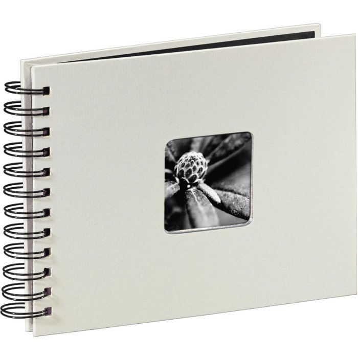 Hama Spiralalbum Fine Art 24x17 cm kreide 50 schwarze Seiten