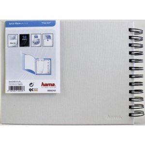 Hama Spiralalbum Fine Art 24x17 cm kreide 50 schwarze Seiten