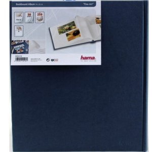 Hama Fotoalbum Fine Art 29x32 cm blau Buchalbum Strukturpapier 50 weiße Seiten