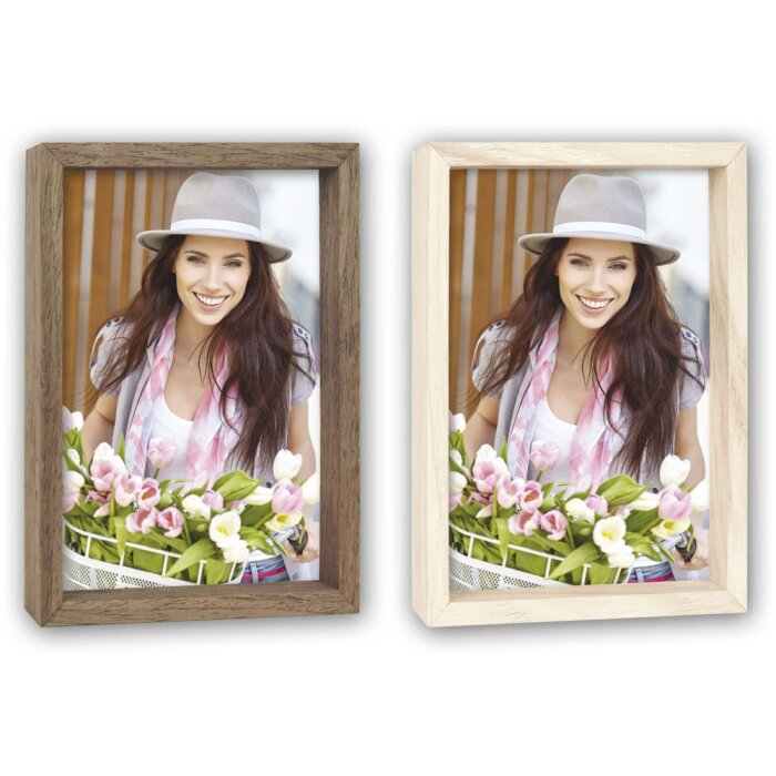 ZEP Zurigo Fotorahmen Holzoptik 10x15 cm bis 20x25 cm Blockprofil Elegant