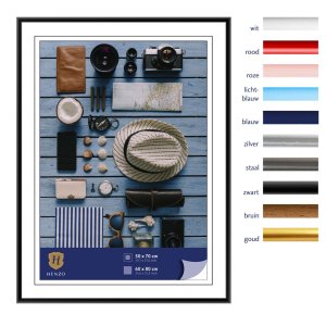 Kunststoffrahmen Napoli 60x80 cm schwarz