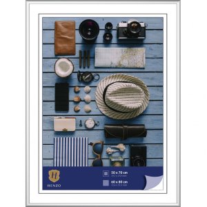 Kunststoffrahmen Napoli 60x80 cm silber