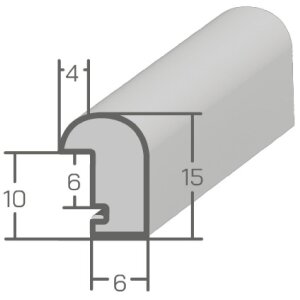 Фоторамка MendeFrames из дуба 13x18 см с музеем стеклом