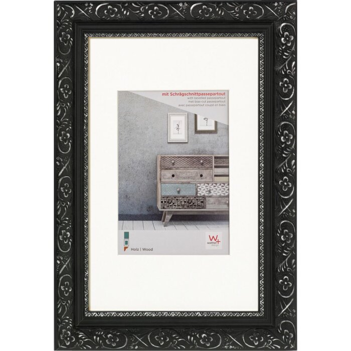 Деревянная фоторамка Walther BAROCK 30x40 см черная