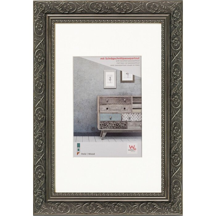 Деревянная рама Walther BAROCK антрацит 30x40 см с пассатижами 20x27 см