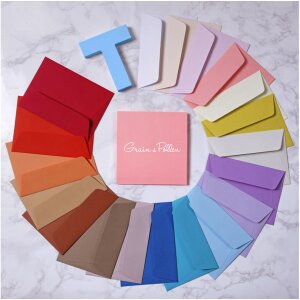 Пакет из 5 конвертов Grain de Pollen 114x162 мм азурно-синий