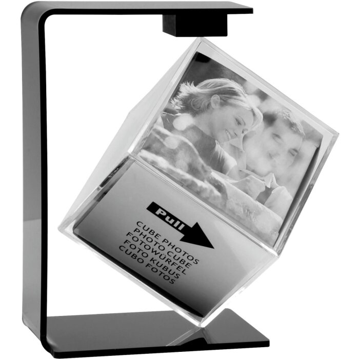 Deknudt Drehbarer Zauberwürfel in schwarzer Halterung