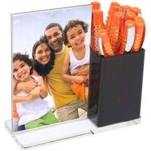 Acryl-Fotorahmen 10x15 cm mit Stiftebox