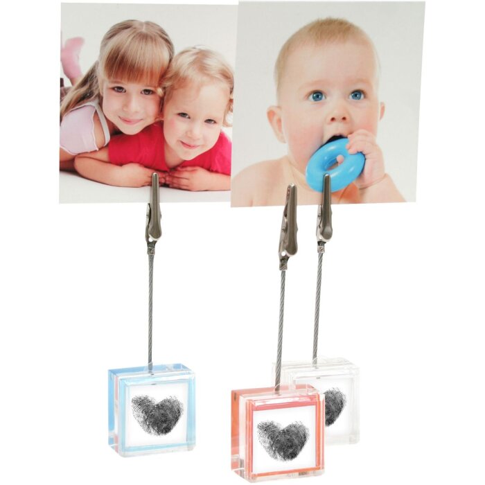 Fotoclip Kubus mit kleinem Fotowürfel für 1 Bild