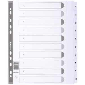 Register DIN A4 mit 10 Taben