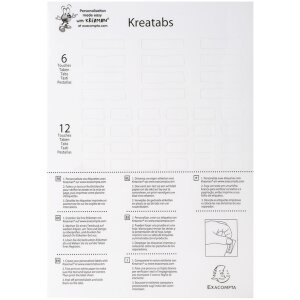 Регистр из белого картона с усиленными цветными ярлыками,...