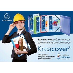 Папка-визитка Exacompta Kreacover PP 500µ, A4, 30 обложек, черная