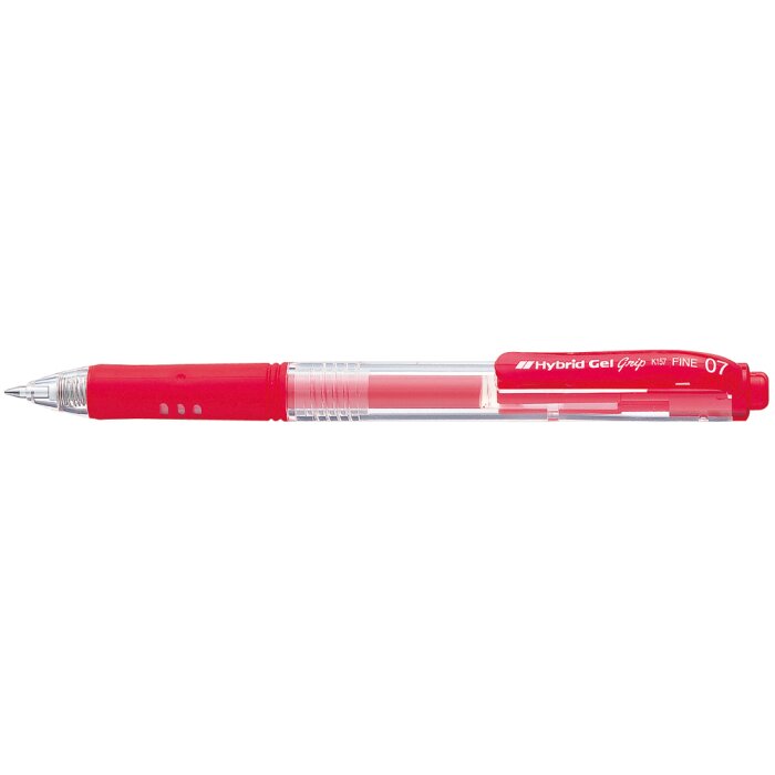 Pentel HybridGel Grip Retractable Gelstift 0,35 mm rot nachfüllbar