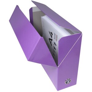 Коробка для переноса Exacompta корешок 90 мм Iderama фиолетовая