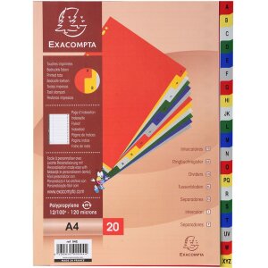 Регистр Exacompta из цветного полипропилена DIN A4, 20...