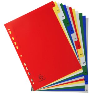 Регистр Exacompta DIN A4 с 12 вкладками из полипропилена