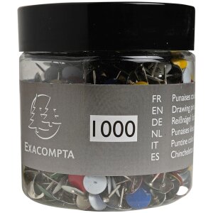 Гвоздики Exacompta 14767E, 1000 шт., разноцветная смесь