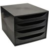 Эко-ящик с ящиками, 4 ящика — Черный