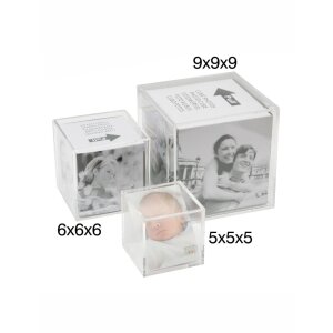 Deknudt S58RE2 Fotowürfel KANNA 9x9 cm Acryl für 6 Fotos