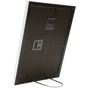 Kunststoffrahmen S46A weiß mit silber 30x40 cm