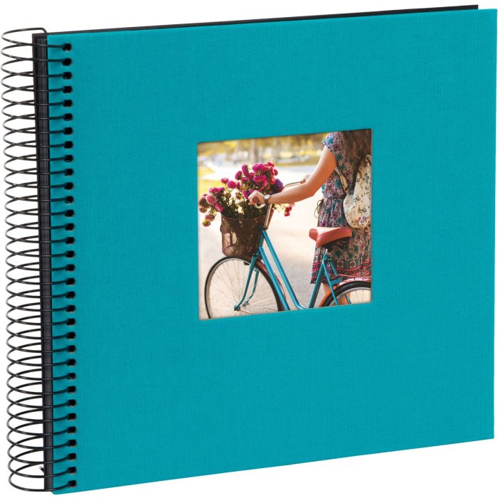 Goldbuch Spiralalbum Bella Vista Türkis 20x20 cm 40 schwarze Seiten